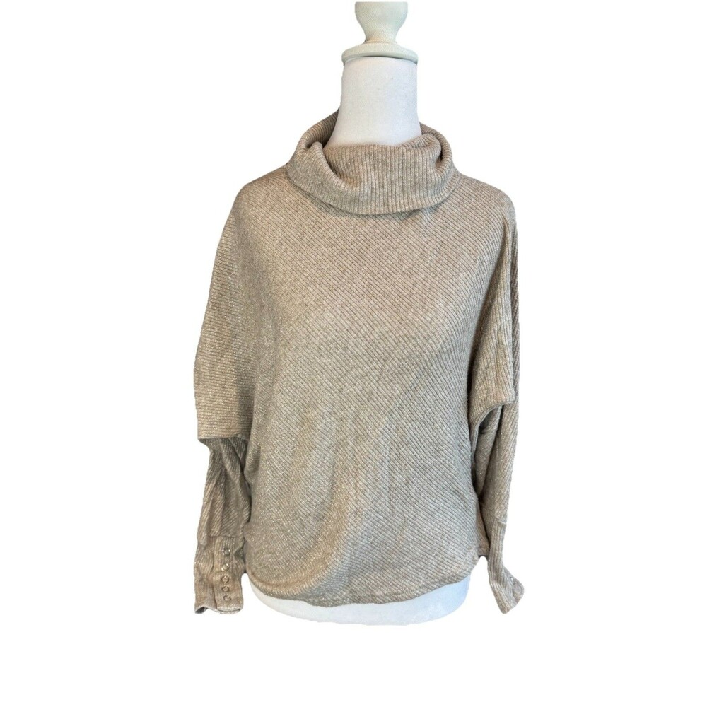 Simply Vera Vera Wang Sweater Size XS Beige Dolman Knitted Pullover NWT Women's